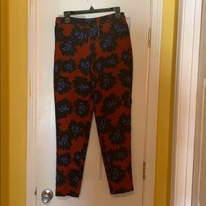 J. Crew Firework Floral Pant. Size 6.